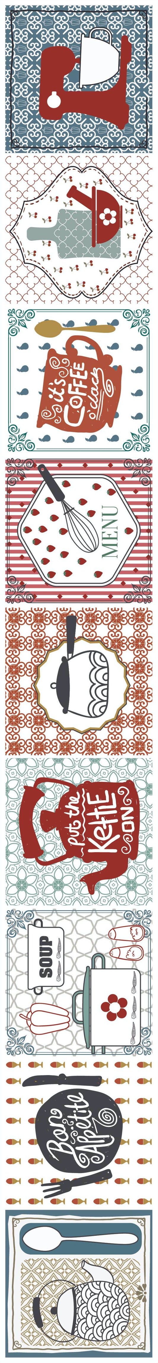 Cenefas KITCHEN - Pack 6 unidades