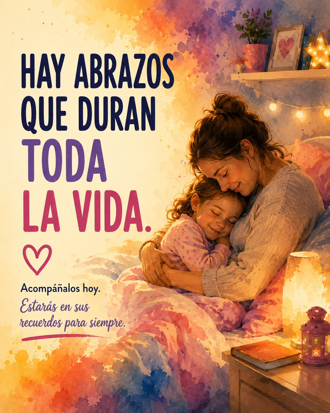 Poster Hay Abrazos Que Duran Toda La Vida