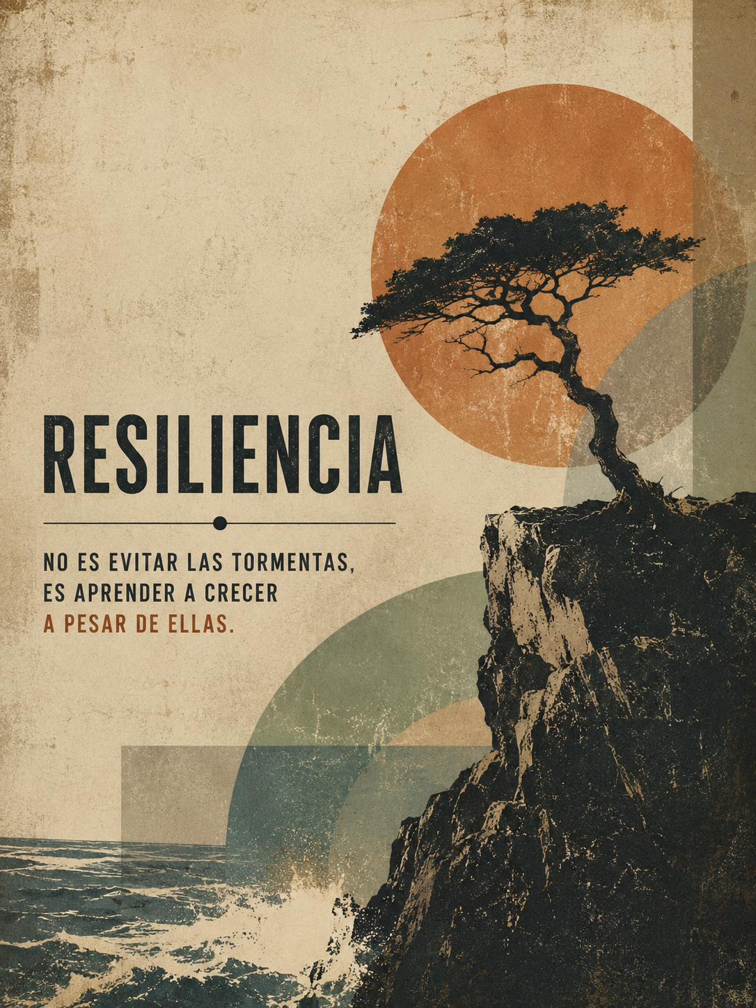 Poster Resiliencia Retro