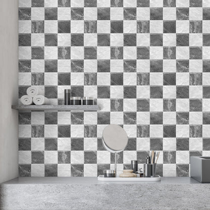 Mosaiko 3D Ajedrez Blanco/Gris 1,2mm