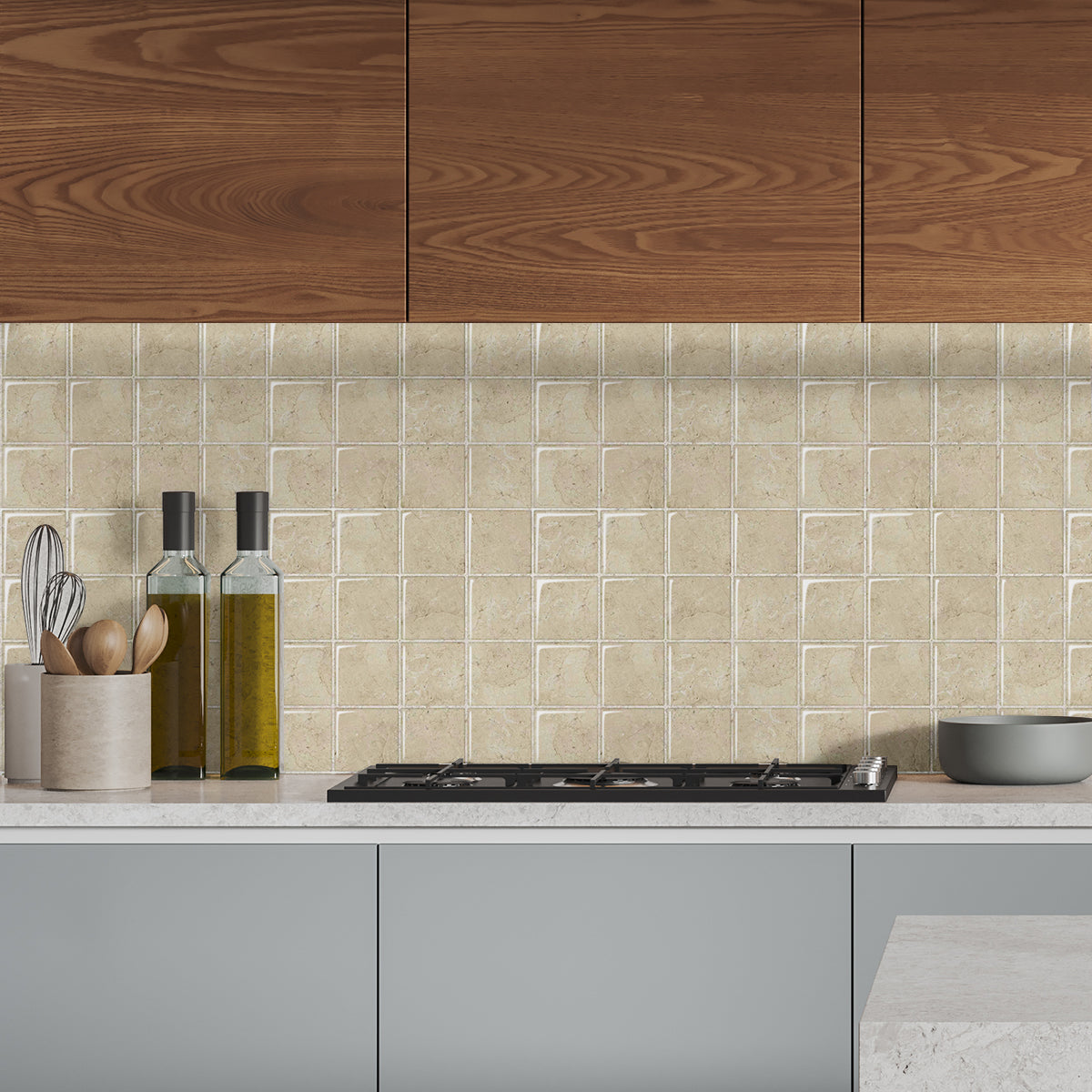Mosaiko 3D Cuadros Marmol Beige 1,2mm