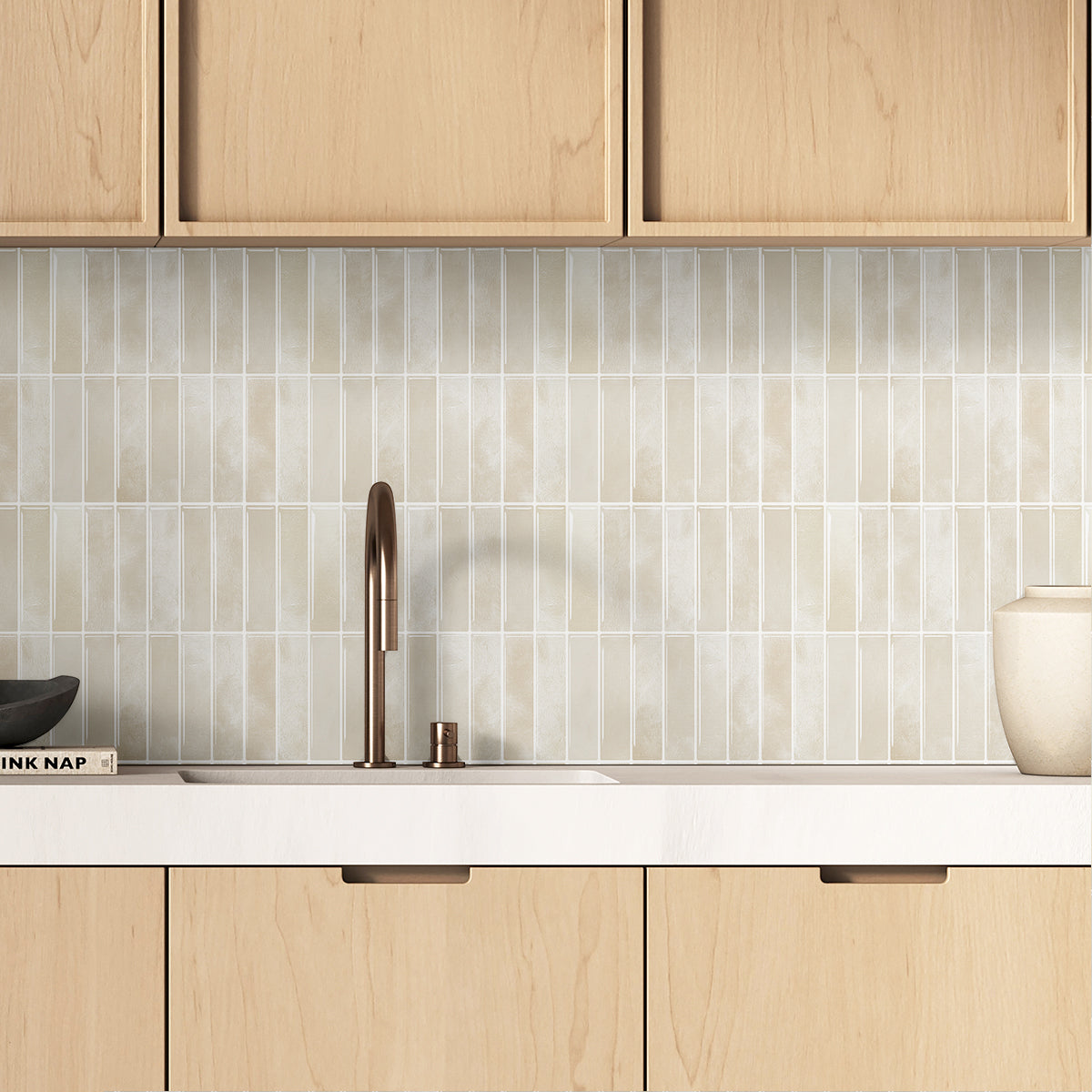 Mosaiko 3D Lineas Marmol Beige 1,2mm