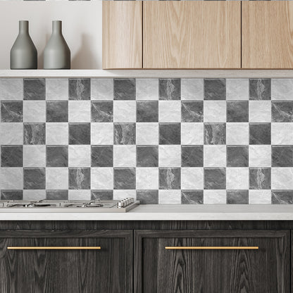 Mosaiko 3D Ajedrez Blanco/Gris 1,2mm