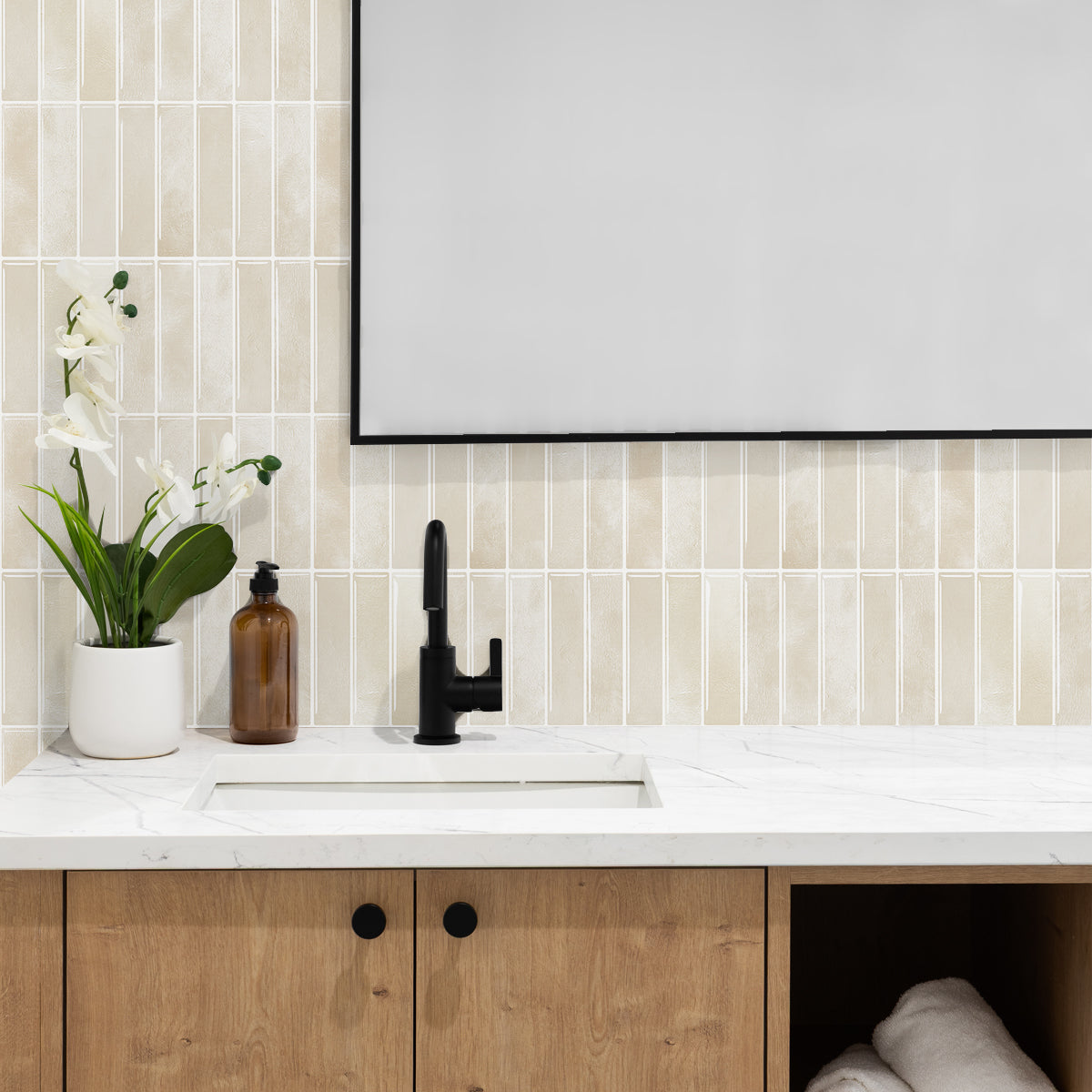Mosaiko 3D Lineas Marmol Beige 1,2mm