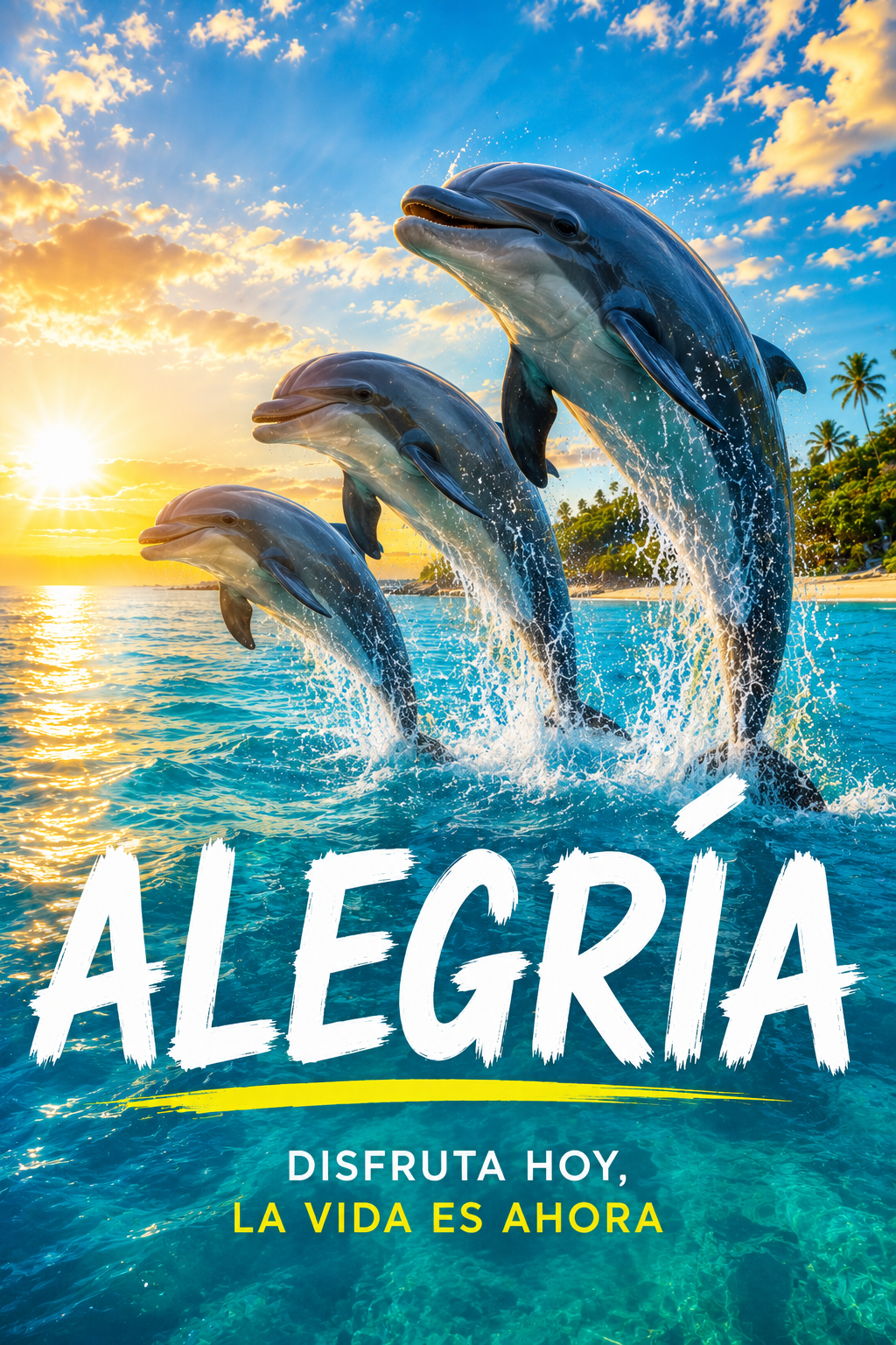 Poster Alegría Delfines