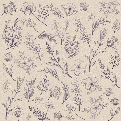 Botanica Crema - Dekomuro 35x35 cm Pack 6 unidades