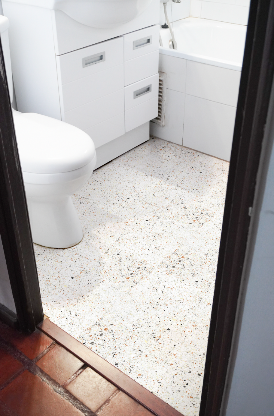 Baldosas 33X33 TERRAZO PIEDRA BLANCA - Pack 6 unidades