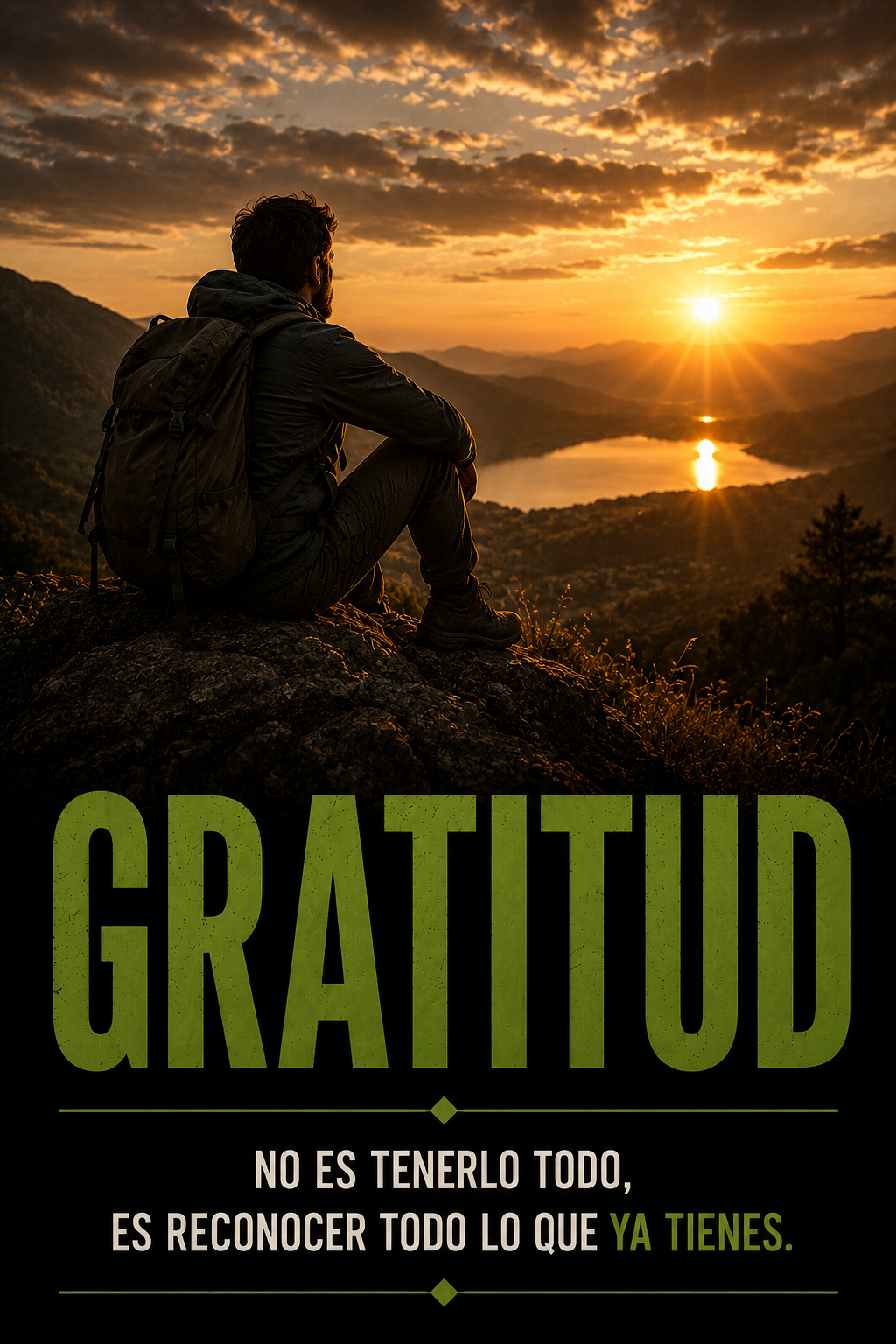 Poster Gratitud Montañista
