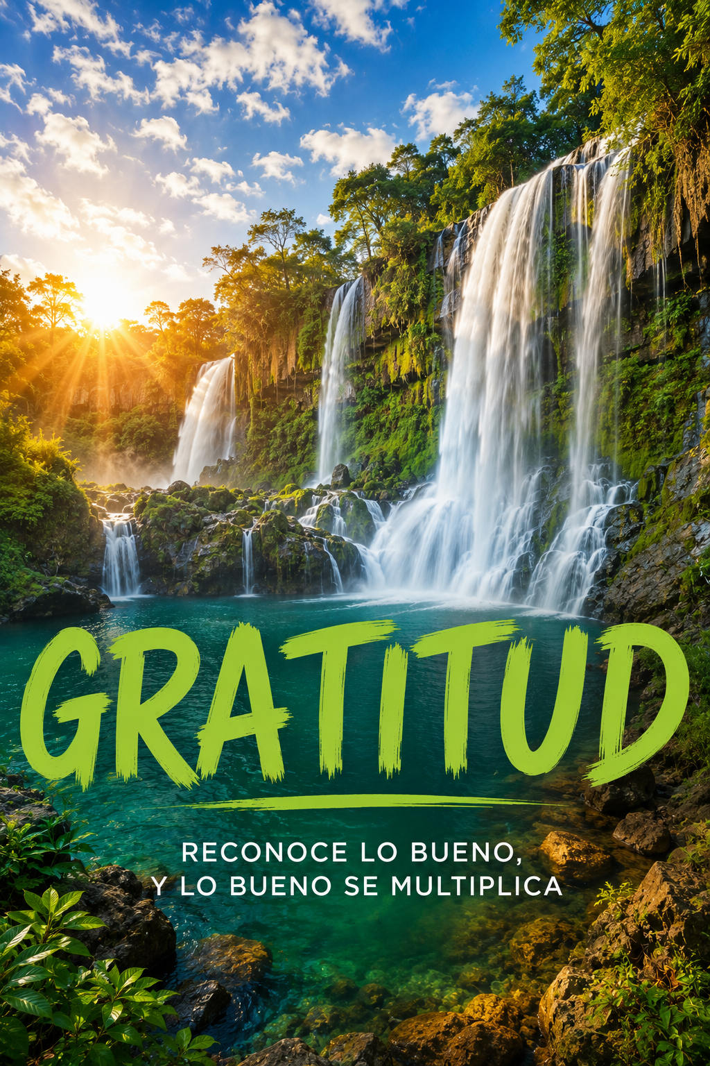 Poster Gratitud Cascadas
