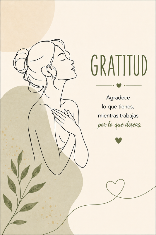 Poster Gratitud Mujer