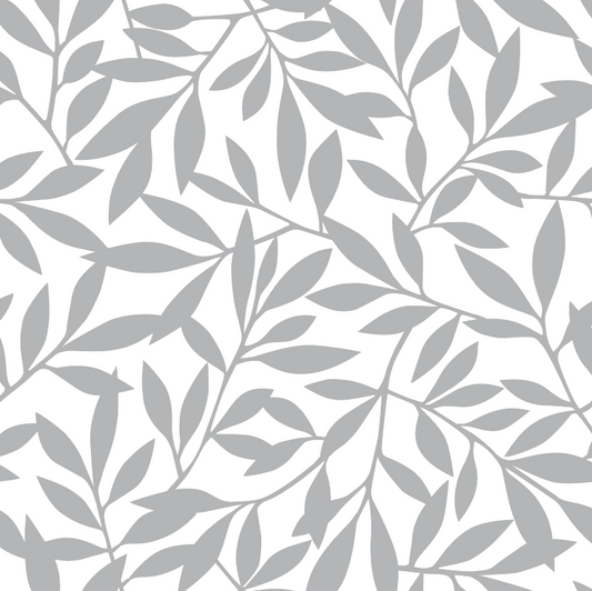 Hojas Gris - Dekomuro 35x35 cm Pack 6 unidades