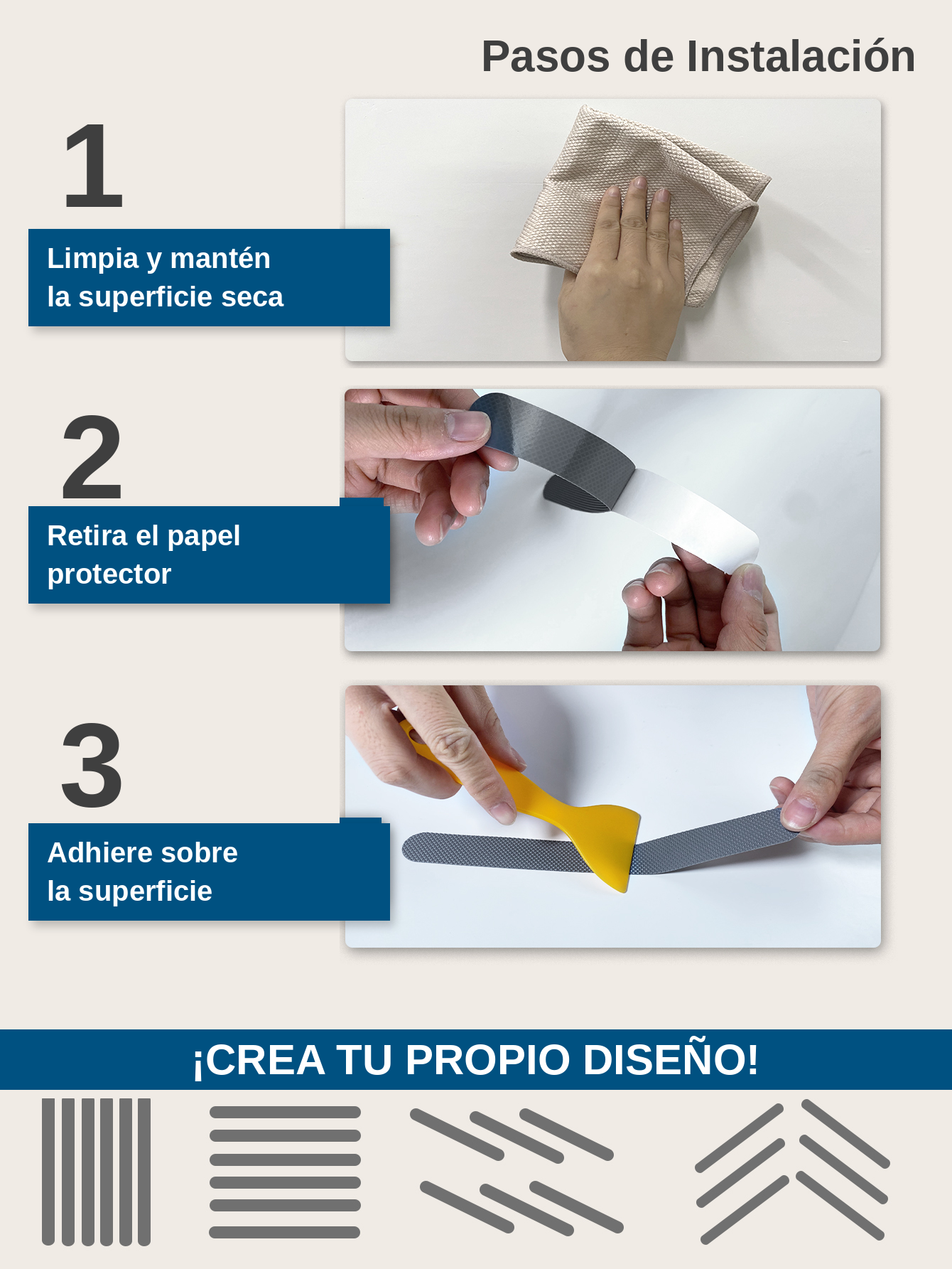 Cintas Antideslizantes Gris