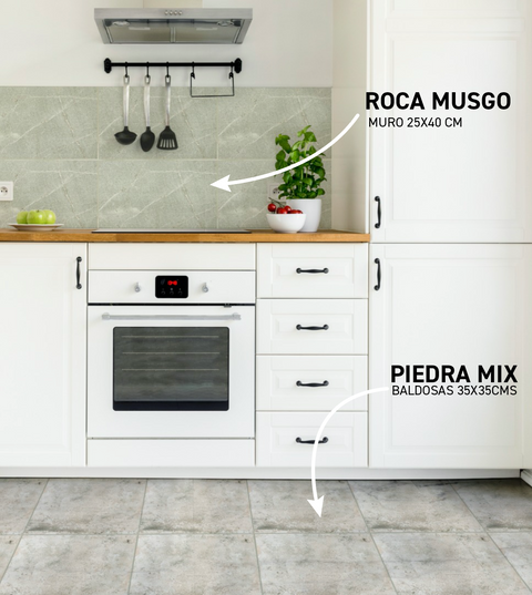 Muros 25x40 ROCA MUSGO - Pack 6 unidades
