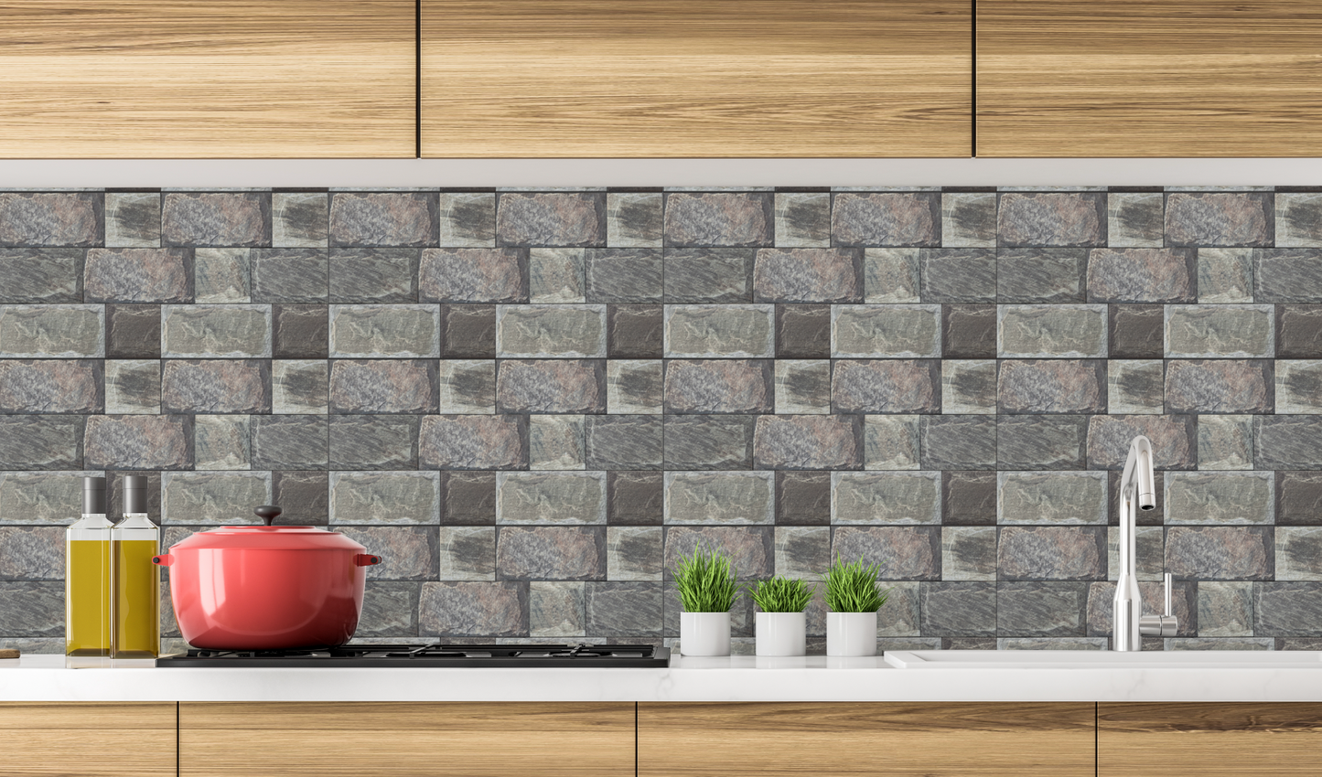 Muros 30x50 cm Adoquin Gris - Pack 4 unidades